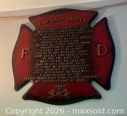 MaxSold Auction: Fireman’s Prayer Wall Decor  - Wheatland (New York, USA) SELLER MANAGED Downsizing Online Auction -  Briarwood Lane