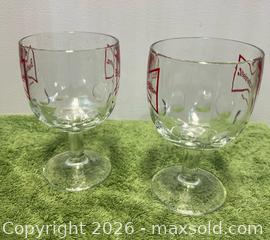 MaxSold Auction: Lot of 4 Budweiser Goblet Glasses  - Wheatland (New York, USA) SELLER MANAGED Downsizing Online Auction -  Briarwood Lane