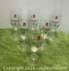 MaxSold Auction: Lot of 6 Michelob Beer Stem Glasses  - Wheatland (New York, USA) SELLER MANAGED Downsizing Online Auction -  Briarwood Lane