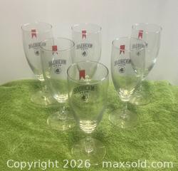 MaxSold Auction: Lot of 6 Michelob Beer Stem Glasses  - Wheatland (New York, USA) SELLER MANAGED Downsizing Online Auction -  Briarwood Lane