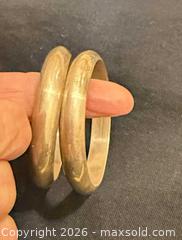 MaxSold Auction: Pair of Sterling Silver (925) Bangle Bracelets, Mexico A - White Rock (British Columbia, Canada) Downsizing Online Auction - Everall Street