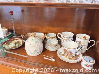 MaxSold Auction: Belleek & Royal Commemorative Teacups, Mugs, Glass Roses B - Hamilton (Ontario, Canada) Moving Online Auction - Sunning Hill Avenue