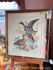MaxSold Auction: Ducks Needlepoint/Cross Stitch Art A - Hamilton (Ontario, Canada) Moving Online Auction - Sunning Hill Avenue
