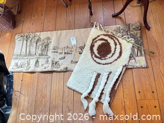 MaxSold Auction: Mid-Century Boho Woven Tapestry Runner & Small Hanging A - Hamilton (Ontario, Canada) Moving Online Auction - Sunning Hill Avenue