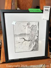 MaxSold Auction: Original Ink Drawing by J. L. Vankin A - Hamilton (Ontario, Canada) Moving Online Auction - Sunning Hill Avenue