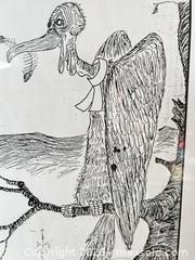 MaxSold Auction: Original Ink Drawing by J. L. Vankin A - Hamilton (Ontario, Canada) Moving Online Auction - Sunning Hill Avenue