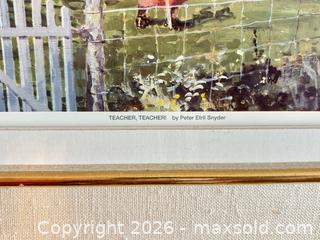 MaxSold Auction: Peter Etril Snyder "Teacher, Teacher!" Limited Edition Print A - Hamilton (Ontario, Canada) Moving Online Auction - Sunning Hill Avenue
