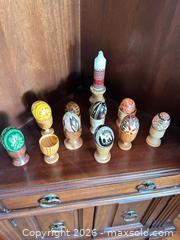 MaxSold Auction: Pysanky-Style Multicolor Hand-Painted Decorative Eggs with Stands B - Hamilton (Ontario, Canada) Moving Online Auction - Sunning Hill Avenue