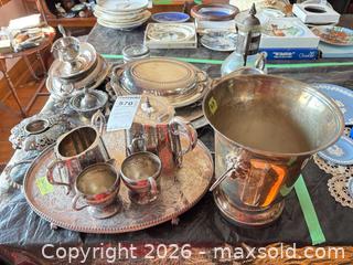 MaxSold Auction: Silver-Plated Ornate Serving & Tea Ware B - Hamilton (Ontario, Canada) Moving Online Auction - Sunning Hill Avenue