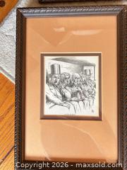 MaxSold Auction: Victorian Caricature Engraving Framed Prints, Signed CB A - Hamilton (Ontario, Canada) Moving Online Auction - Sunning Hill Avenue