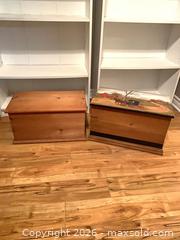 MaxSold Auction: Hand painted mini trunk plus one to paint yourself - Tay Valley (Ontario, Canada) SELLER MANAGED Downsizing Online Auction - Clarchris Road