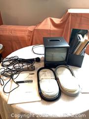 MaxSold Auction: Karaoke machine with monitor, 2 mic’s CD’s,dong lists - Tay Valley (Ontario, Canada) SELLER MANAGED Downsizing Online Auction - Clarchris Road