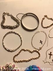 MaxSold Auction: Sterling and gold bracelets plus 4 fun ones - Tay Valley (Ontario, Canada) SELLER MANAGED Downsizing Online Auction - Clarchris Road