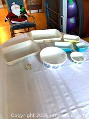 MaxSold Auction: Vintage anchor hocking ‘golden wheat’, Pyrex refrigerator dishes,Federal milk glass bowl,  - Tay Valley (Ontario, Canada) SELLER MANAGED Downsizing Online Auction - Clarchris Road