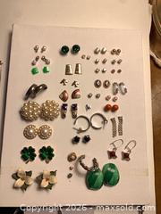 MaxSold Auction: Vintage and newer ear rings and necklaces and a silver tone belt - Tay Valley (Ontario, Canada) SELLER MANAGED Downsizing Online Auction - Clarchris Road