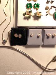 MaxSold Auction: Vintage and newer ear rings and necklaces and a silver tone belt - Tay Valley (Ontario, Canada) SELLER MANAGED Downsizing Online Auction - Clarchris Road