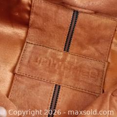 MaxSold Auction: Britches Leather Orange Zip-Up Jacket – Size XL – Excellent Condition - Toronto (Ontario, Canada) SELLER MANAGED Reseller Online Auction - Esandar Drive (STORAGE)