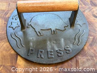 MaxSold Auction: Bellemain Cast Iron Heavy-Duty Non-Stick Bacon Press With Wood Handle - San Jose (California, USA) SELLER MANAGED Estate Sale Online Auction - South 16th Street