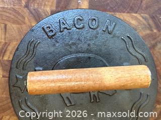 MaxSold Auction: Bellemain Cast Iron Heavy-Duty Non-Stick Bacon Press With Wood Handle - San Jose (California, USA) SELLER MANAGED Estate Sale Online Auction - South 16th Street