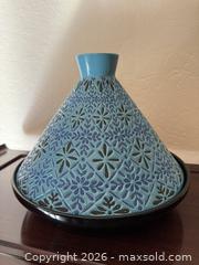 MaxSold Auction: Blue & Brown Terra Cotta Tagine. Beautiful!  - San Jose (California, USA) SELLER MANAGED Estate Sale Online Auction - South 16th Street
