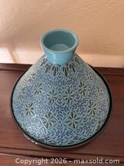 MaxSold Auction: Blue & Brown Terra Cotta Tagine. Beautiful!  - San Jose (California, USA) SELLER MANAGED Estate Sale Online Auction - South 16th Street