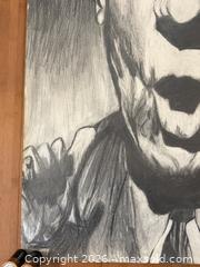 MaxSold Auction: Large Vintage Original Art: Pencil Sketch of Man Yelling. Looks to be Original. Over 3 Ft! - San Jose (California, USA) SELLER MANAGED Estate Sale Online Auction - South 16th Street