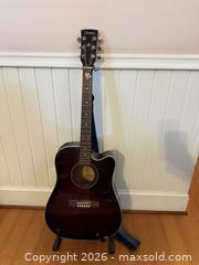 MaxSold Auction: RARE Ibanez Artwood AW-20CE Transparent Red Guitar - San Jose (California, USA) SELLER MANAGED Estate Sale Online Auction - South 16th Street