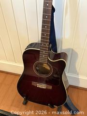 MaxSold Auction: RARE Ibanez Artwood AW-20CE Transparent Red Guitar - San Jose (California, USA) SELLER MANAGED Estate Sale Online Auction - South 16th Street