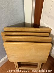 MaxSold Auction: Set of 4 Wooden TV Tray Tables  - San Jose (California, USA) SELLER MANAGED Estate Sale Online Auction - South 16th Street