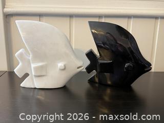 MaxSold Auction: Vintage Black & White Fish Figurines. Heavy! - San Jose (California, USA) SELLER MANAGED Estate Sale Online Auction - South 16th Street