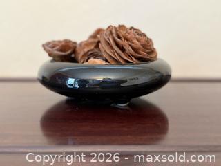 MaxSold Auction: Vintage Cedar Rose Cones in Black Footed Dish - San Jose (California, USA) SELLER MANAGED Estate Sale Online Auction - South 16th Street
