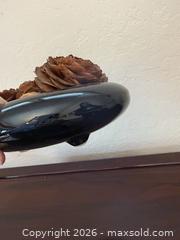 MaxSold Auction: Vintage Cedar Rose Cones in Black Footed Dish - San Jose (California, USA) SELLER MANAGED Estate Sale Online Auction - South 16th Street