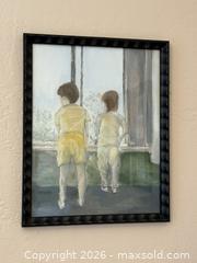 MaxSold Auction: Vintage Framed Art: Children Gazing Out Window - San Jose (California, USA) SELLER MANAGED Estate Sale Online Auction - South 16th Street