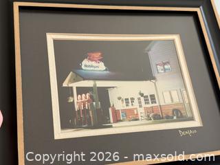 MaxSold Auction: Vintage Framed Art: Mobilgas Gas Station Photography Signed Demaio - San Jose (California, USA) SELLER MANAGED Estate Sale Online Auction - South 16th Street