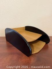 MaxSold Auction: Vintage Julie Pomerantz Wooden Double File Tray Desk/Office Organizer - San Jose (California, USA) SELLER MANAGED Estate Sale Online Auction - South 16th Street