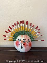 MaxSold Auction: Vintage Mexican Folk Art Coconut Shell Mask 2 of 2 - San Jose (California, USA) SELLER MANAGED Estate Sale Online Auction - South 16th Street