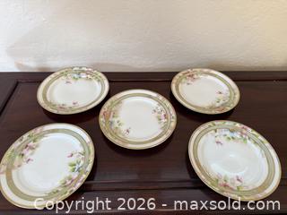 MaxSold Auction: Vintage Nippon Hand Painted Gilded Floral Plates - San Jose (California, USA) SELLER MANAGED Estate Sale Online Auction - South 16th Street