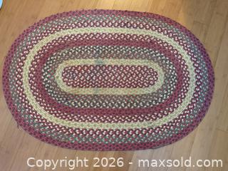 MaxSold Auction: Vintage Oval Braided Multicolor Rug - San Jose (California, USA) SELLER MANAGED Estate Sale Online Auction - South 16th Street