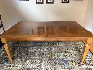 MaxSold Auction: Vintage Stanley Furniture Company Rectangular Wooden Dining Table. Has 2 Extensions. - San Jose (California, USA) SELLER MANAGED Estate Sale Online Auction - South 16th Street