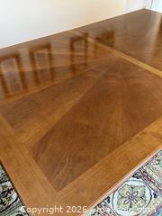 MaxSold Auction: Vintage Stanley Furniture Company Rectangular Wooden Dining Table. Has 2 Extensions. - San Jose (California, USA) SELLER MANAGED Estate Sale Online Auction - South 16th Street
