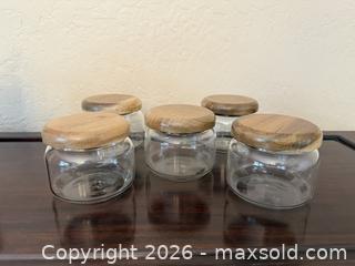 MaxSold Auction: Vintage Wood Mushroom Top Glass Jars Kitchen Storage - San Jose (California, USA) SELLER MANAGED Estate Sale Online Auction - South 16th Street