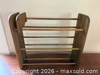 MaxSold Auction: Vintage Wooden CD or Book Rack - San Jose (California, USA) SELLER MANAGED Estate Sale Online Auction - South 16th Street