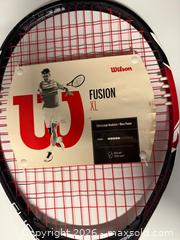 MaxSold Auction: Brand new Wilson fusion XL tennis racket  - Lower Moreland Township (Pennsylvania, USA) SELLER MANAGED Downsizing Online Auction - Huntingdon Pike