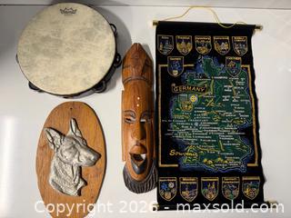 MaxSold Auction: Tambourine, wooden decorative mask and more  - Lower Moreland Township (Pennsylvania, USA) SELLER MANAGED Downsizing Online Auction - Huntingdon Pike
