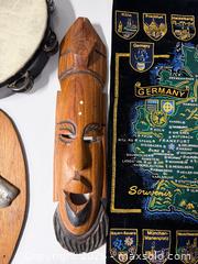 MaxSold Auction: Tambourine, wooden decorative mask and more  - Lower Moreland Township (Pennsylvania, USA) SELLER MANAGED Downsizing Online Auction - Huntingdon Pike