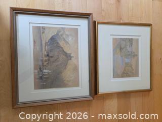 MaxSold Auction: 2 Framed Watercolour Paintings - Saanich (British Columbia, Canada) PARTNER MANAGED Downsizing Online Auction - Gordon Point Drive