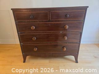 MaxSold Auction: Antique Solid Wood 5-Drawer Dresser - Saanich (British Columbia, Canada) PARTNER MANAGED Downsizing Online Auction - Gordon Point Drive