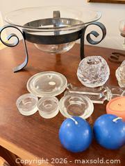 MaxSold Auction: Assorted Candles, Glass Votives & Metal Stand with Glass Bowl - Saanich (British Columbia, Canada) PARTNER MANAGED Downsizing Online Auction - Gordon Point Drive