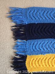 MaxSold Auction: Blue and Yellow Striped Acrylic Throw  - Saanich (British Columbia, Canada) PARTNER MANAGED Downsizing Online Auction - Gordon Point Drive