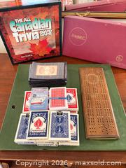 MaxSold Auction: Board Games, Card Decks & Wooden Cribbage Board, Backgammon - Saanich (British Columbia, Canada) PARTNER MANAGED Downsizing Online Auction - Gordon Point Drive